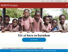 Tablet Screenshot of bornefonden.dk